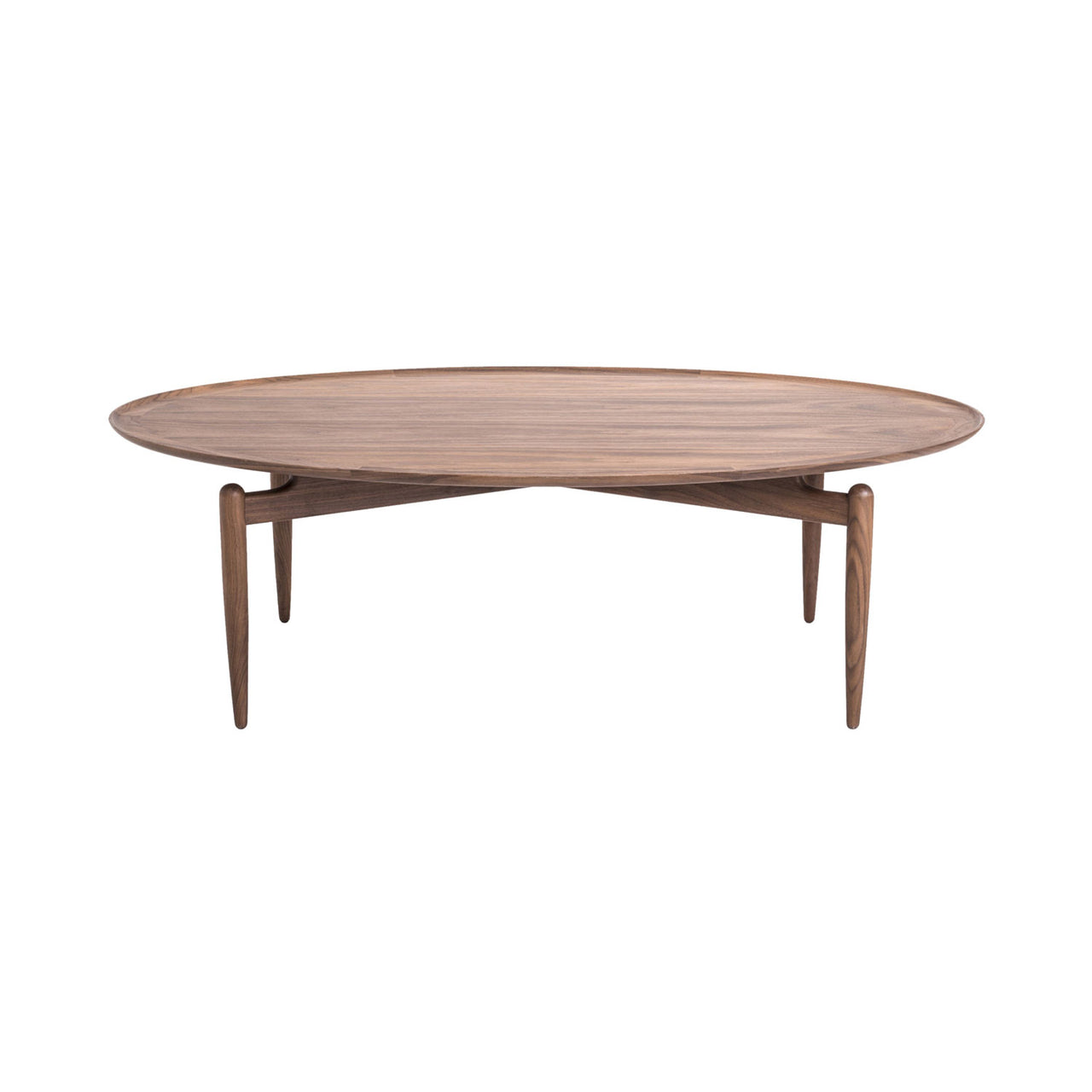 Slow Coffee Table: Oval + Natural Walnut