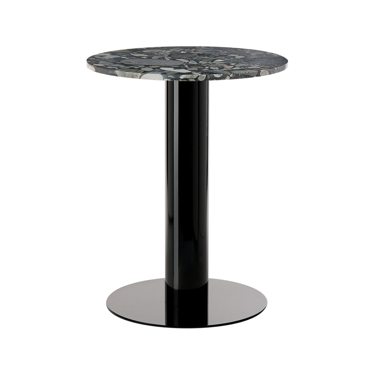 Tube Dining Table: Pebble Marble + Small - 23.6