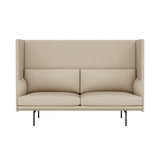 Outline Highback 2-Seater Sofa: Large + Low + Black