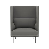 Outline Highback 1-Seater Sofa: Large + Low + Black