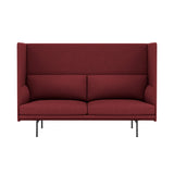 Outline Highback 2-Seater Sofa: Large + Low + Black