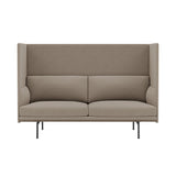 Outline Highback 2-Seater Sofa: Large + Low + Black