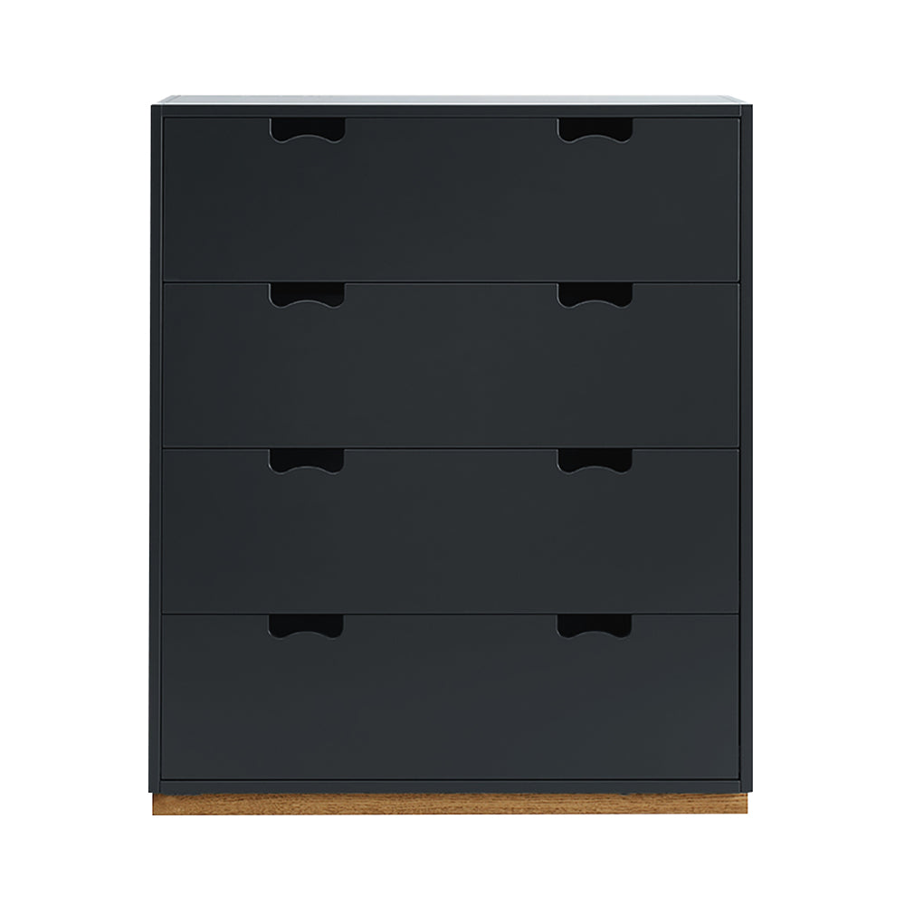 Snow A Storage Unit with Drawers: Char Grey + Snow A