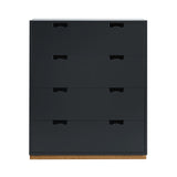 Snow A Storage Unit with Drawers: Char Grey + Snow A