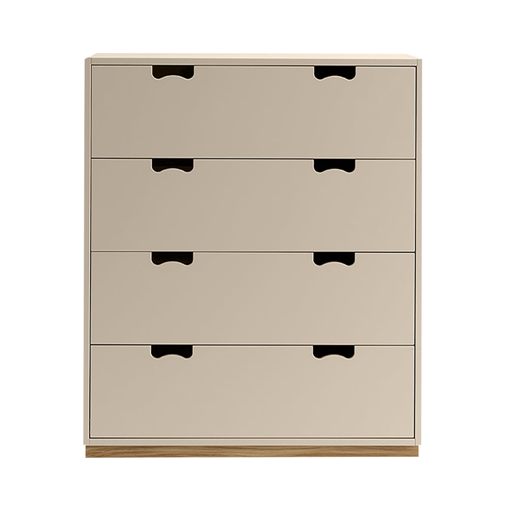 Snow A Storage Unit with Drawers: Dark Sand + Snow A