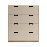 Snow A Storage Unit with Drawers: Dark Sand + Snow A