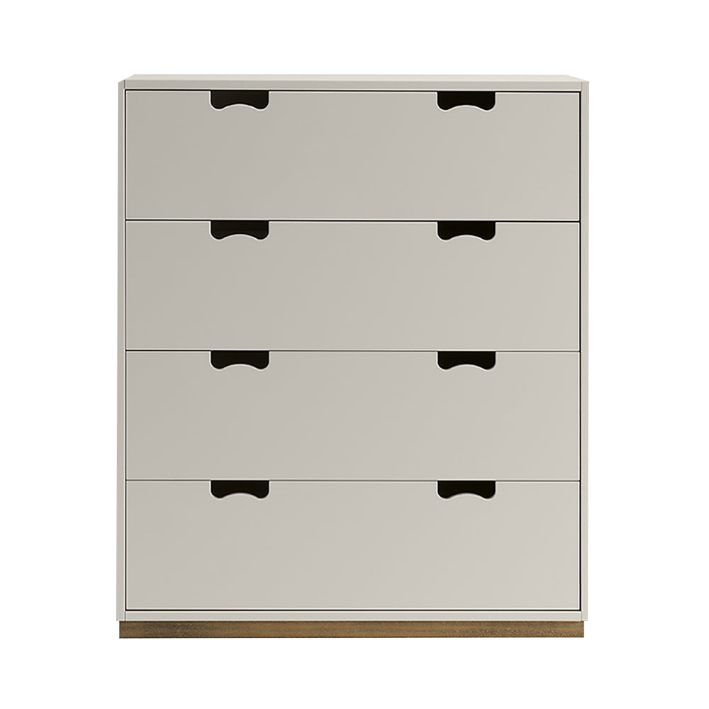Snow A Storage Unit with Drawers: Light Grey + Snow A