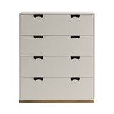 Snow A Storage Unit with Drawers: Light Grey + Snow A