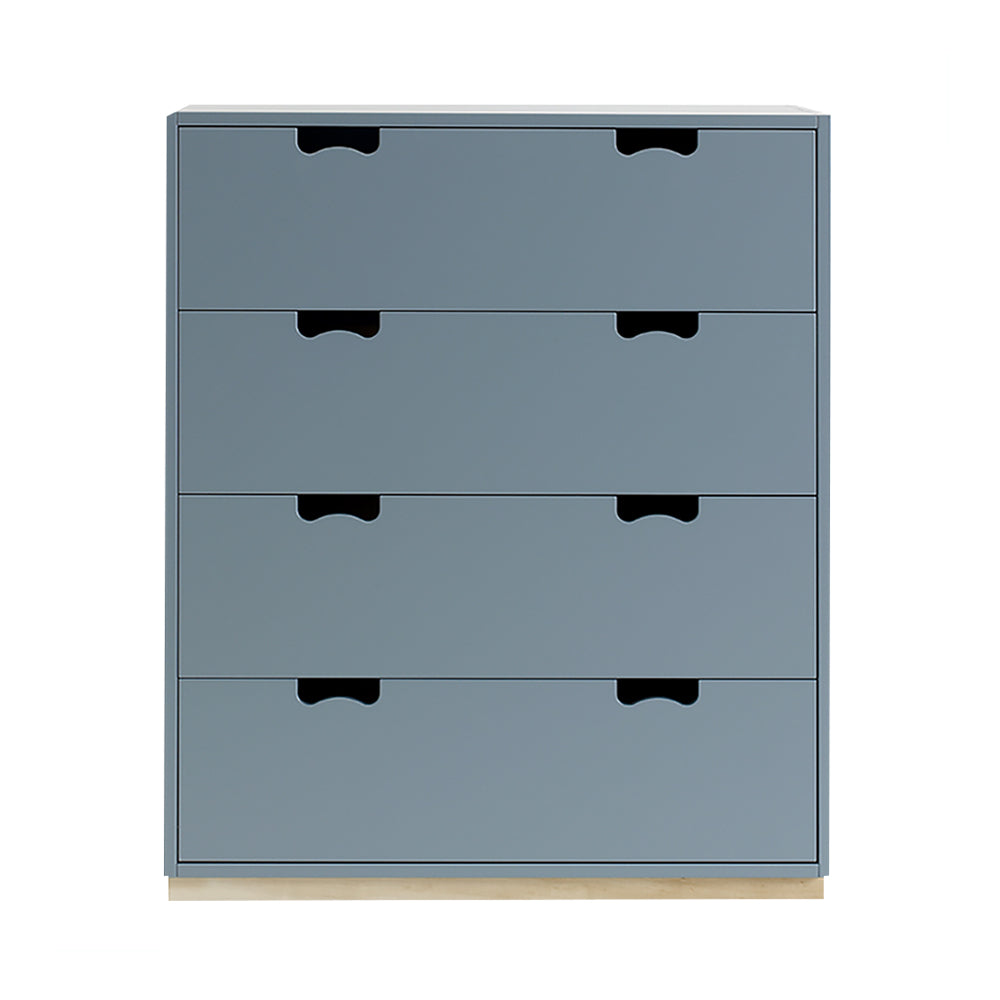 Snow A Storage Unit with Drawers: Nordic Blue + Snow A