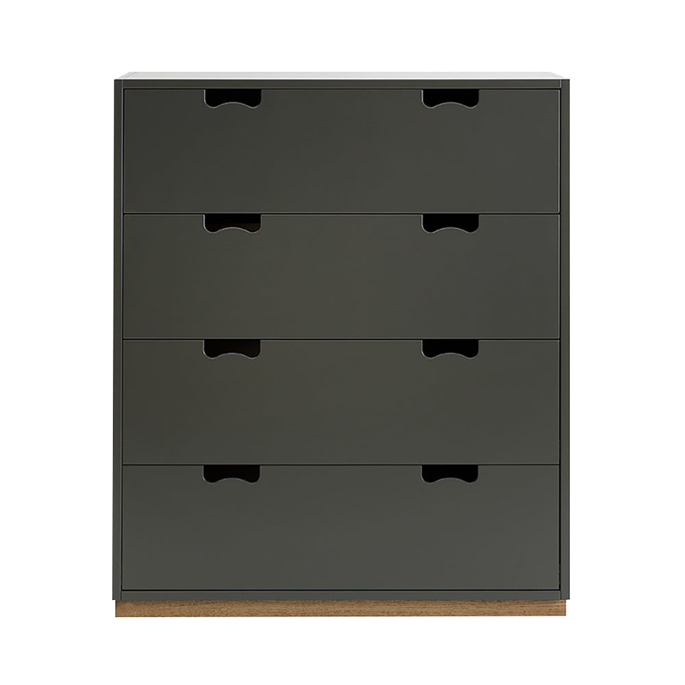 Snow A Storage Unit with Drawers: Taupe + Snow A