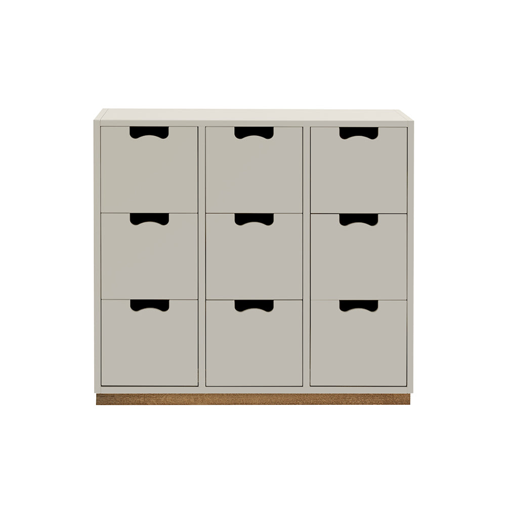 Snow B Storage Unit with Drawers: Light Grey + Snow B3