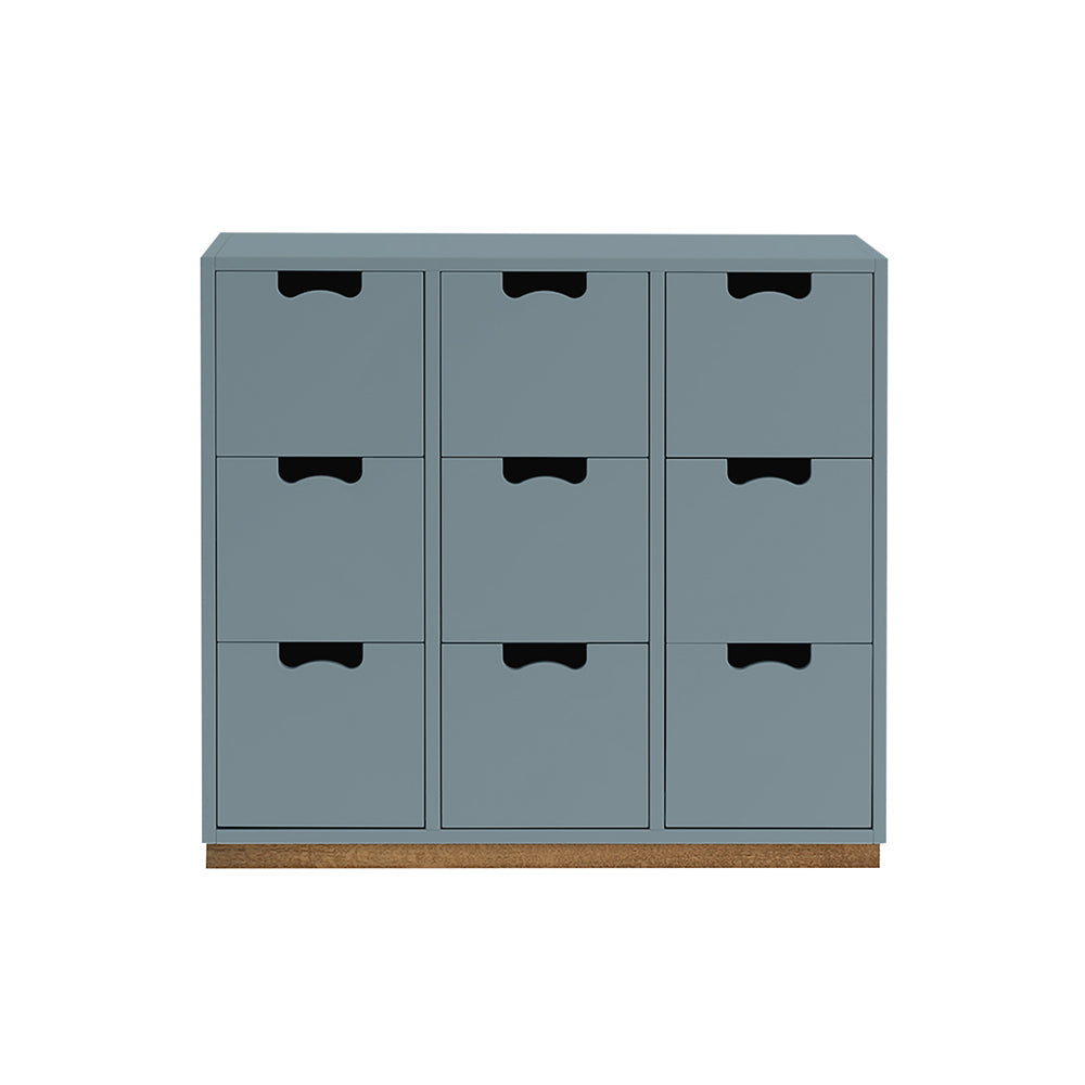 Snow B Storage Unit with Drawers: Nordic Blue + Snow B3