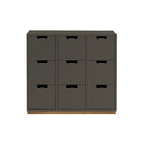 Snow B Storage Unit with Drawers: Taupe + Snow B3