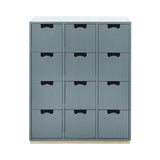 Snow B Storage Unit with Drawers: Nordic Blue + Snow B