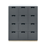 Snow B Storage Unit with Drawers: Storm Grey + Snow B