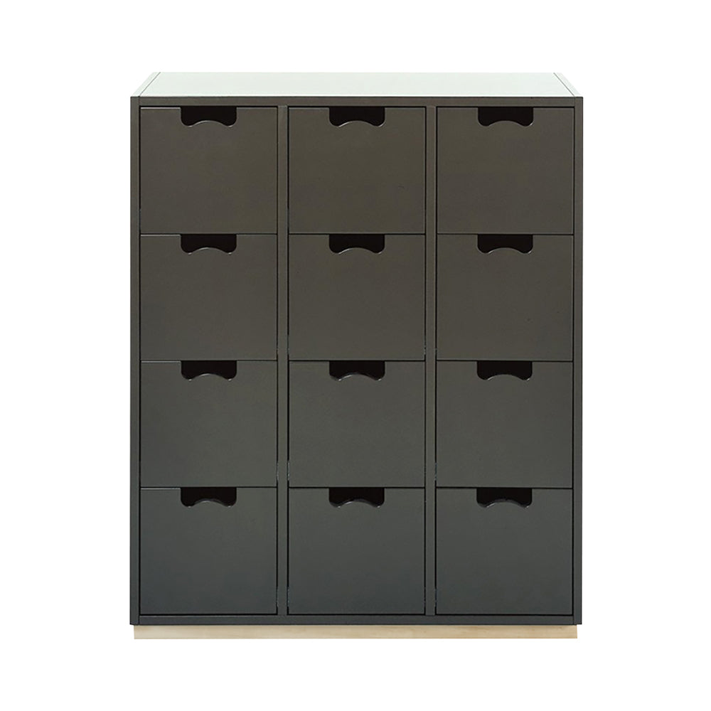 Snow B Storage Unit with Drawers: Taupe + Snow B