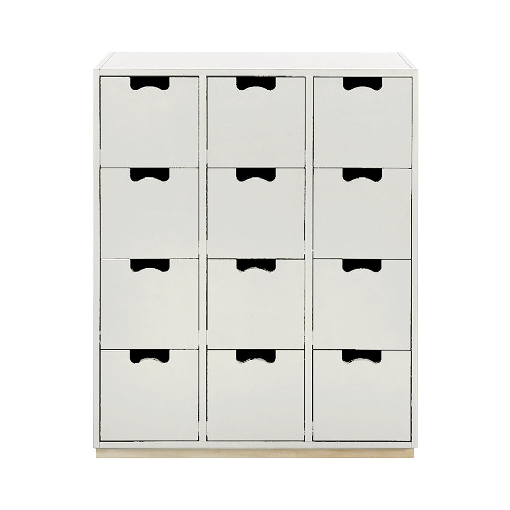 Snow B Storage Unit with Drawers: White + Snow B