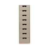 Snow J Storage Unit with Drawers: 8 + Dark Sand + Natural Oak