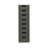 Snow J Storage Unit with Drawers: 8 + Green Khaki