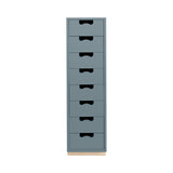 Snow J Storage Unit with Drawers: 8 + Nordic Blue