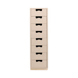 Snow J Storage Unit with Drawers: 8 + Rose + Natural Oak