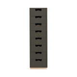Snow J Storage Unit with Drawers: 8 + Taupe + Natural Oak
