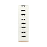 Snow J Storage Unit with Drawers: 8 + White
