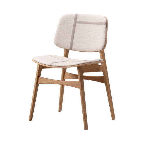 Soborg Chair: Front Upholstered + Oiled Oak