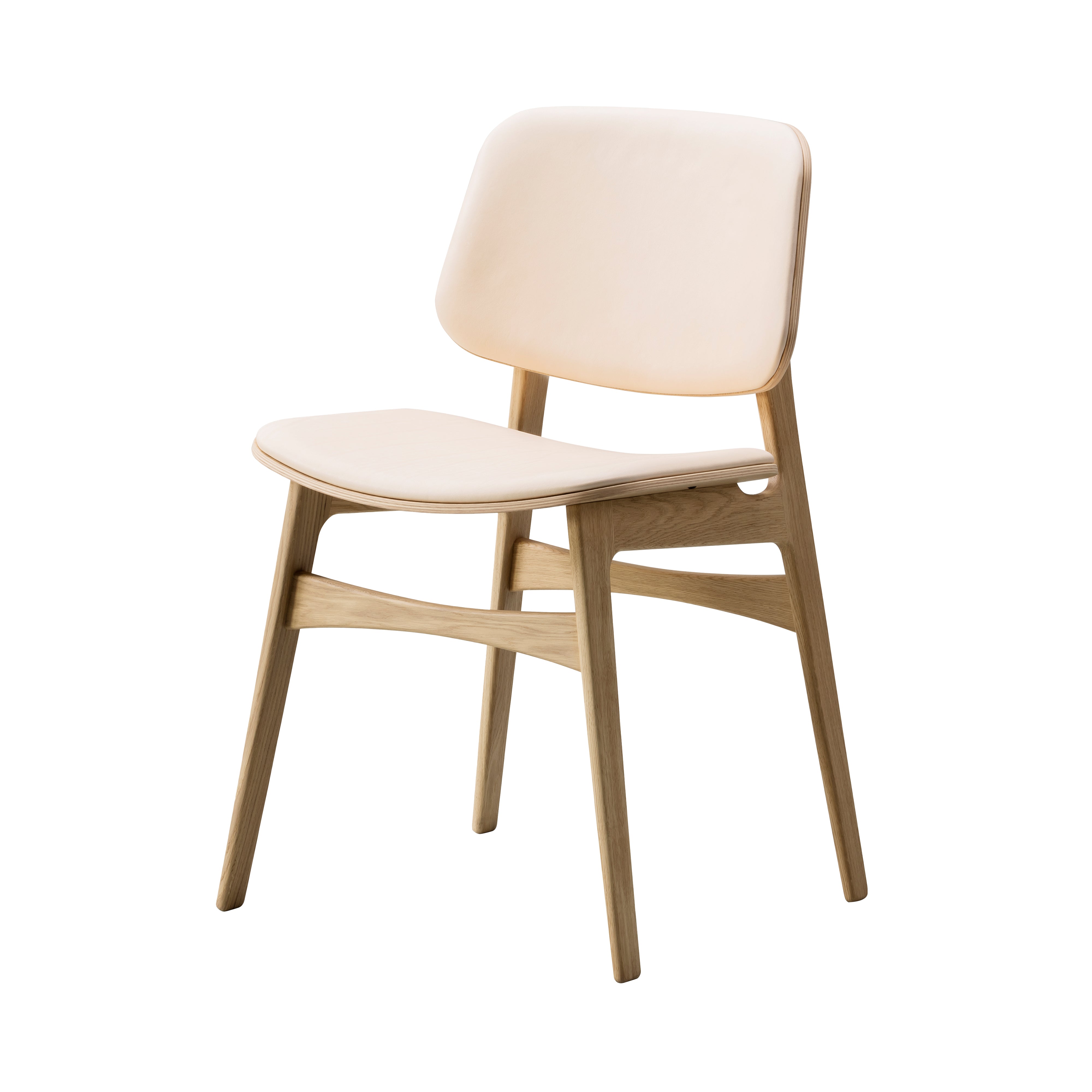 Soborg Chair: Front Upholstered + Lacquered Oak