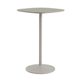 Soft Café Table: Square + High + Grey Linoleum + Grey