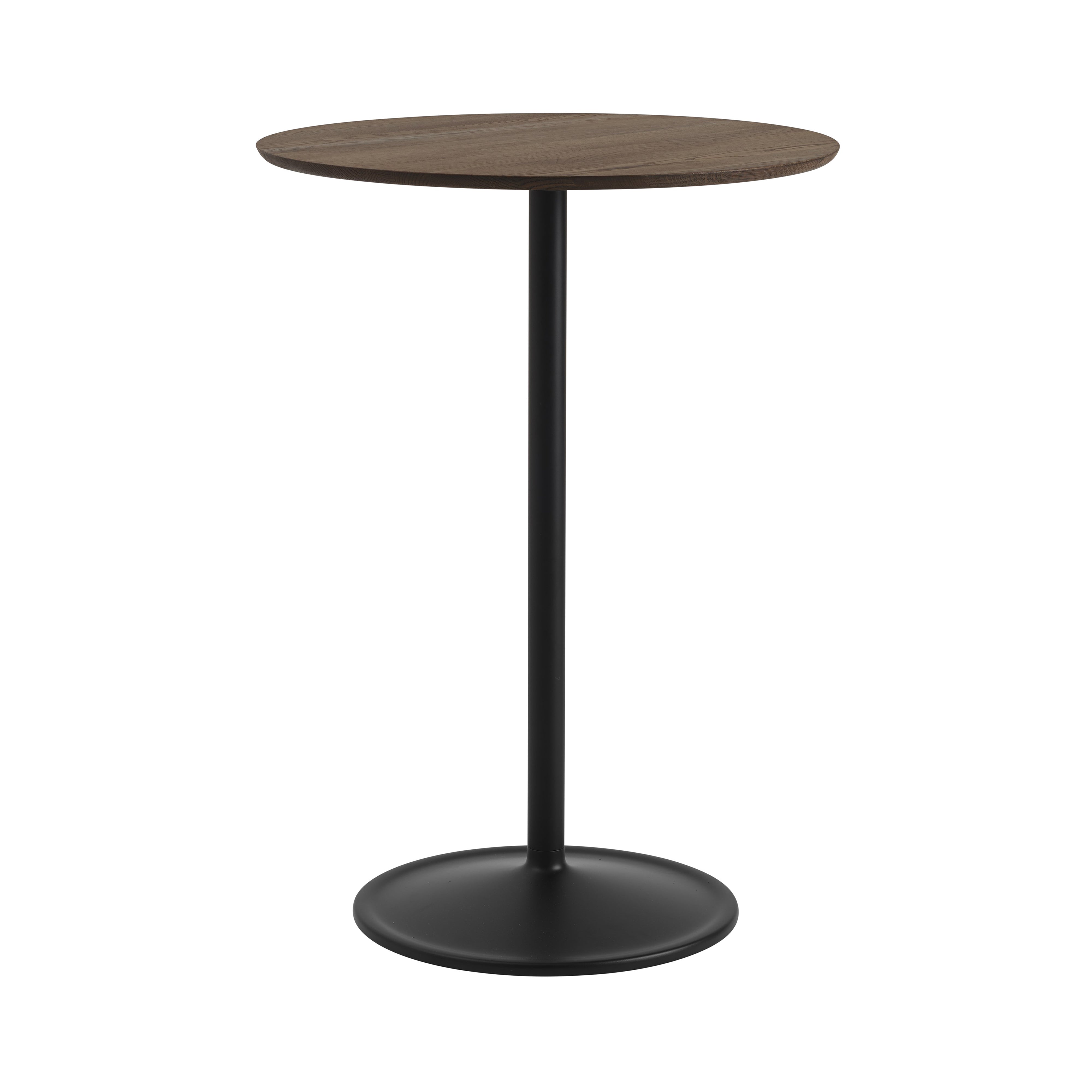 Soft Café Table: High + Dark Oiled Oak + Black