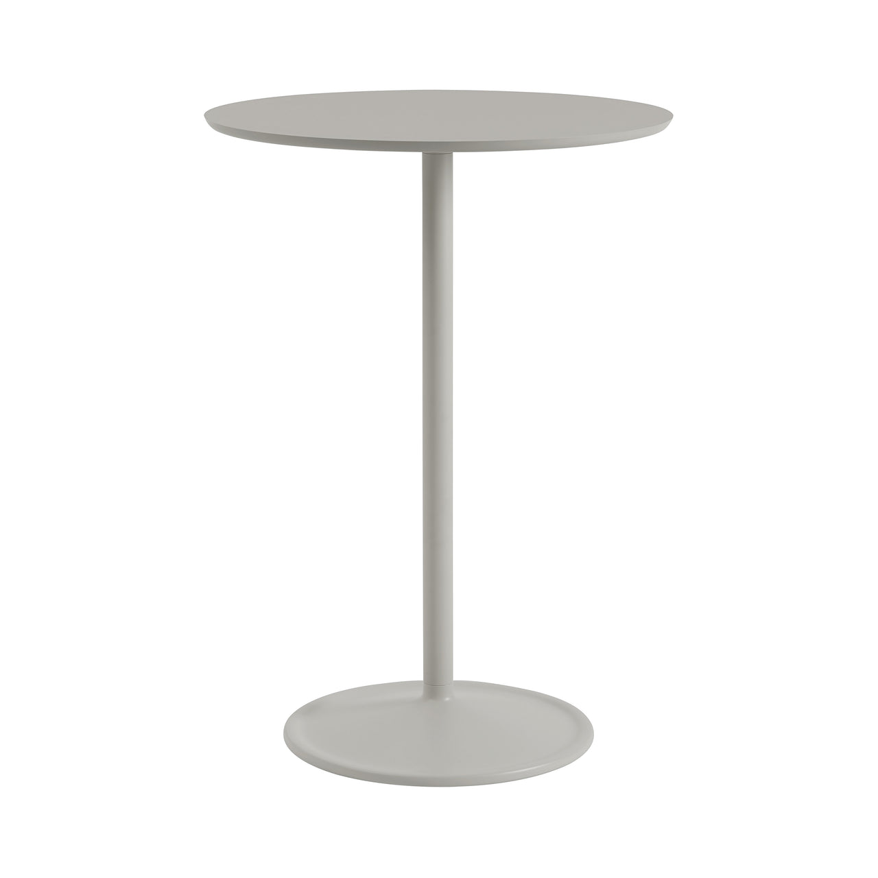 Soft Café Table: High + Grey Linoleum + Grey