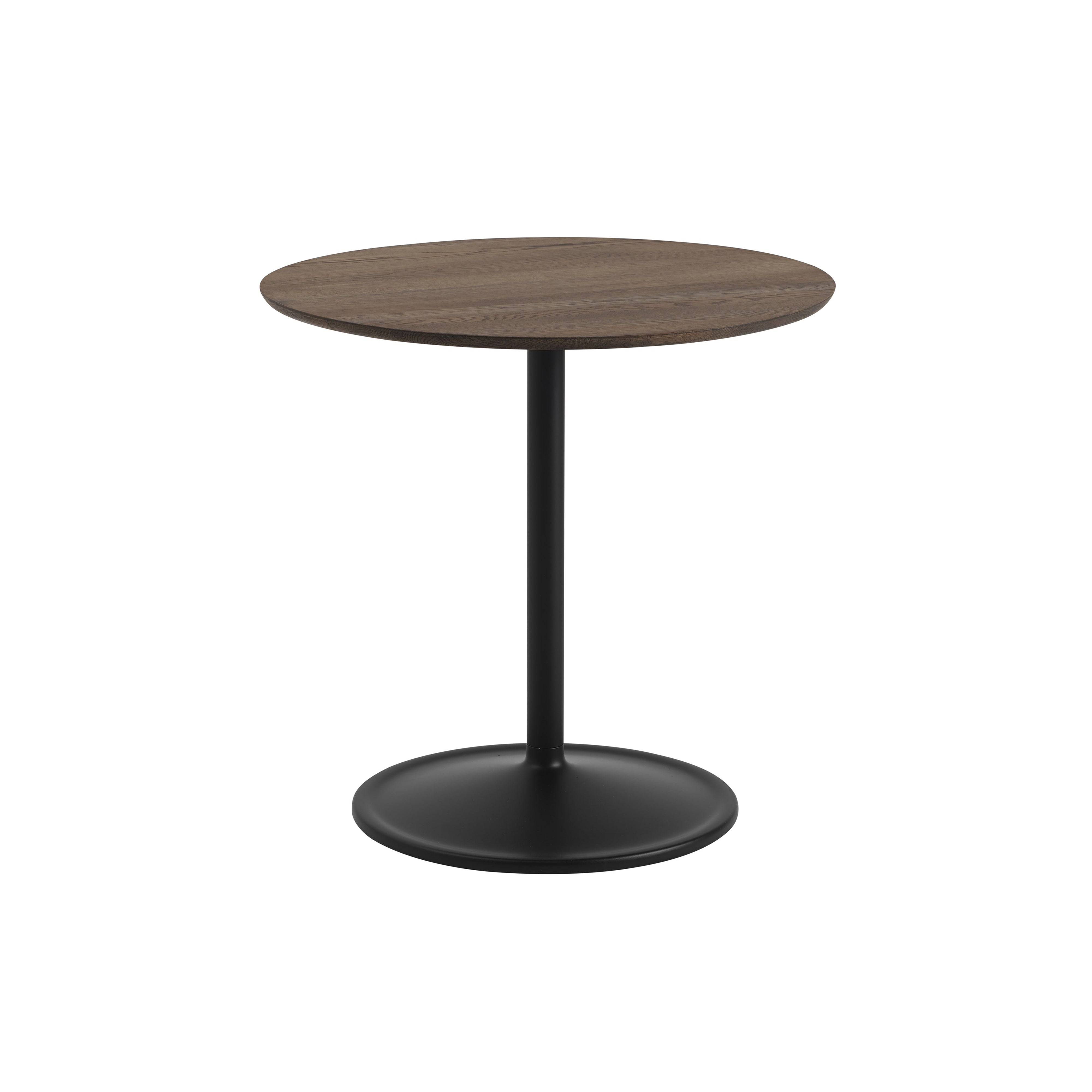 Soft Café Table: Low + Dark Oiled Oak + Black