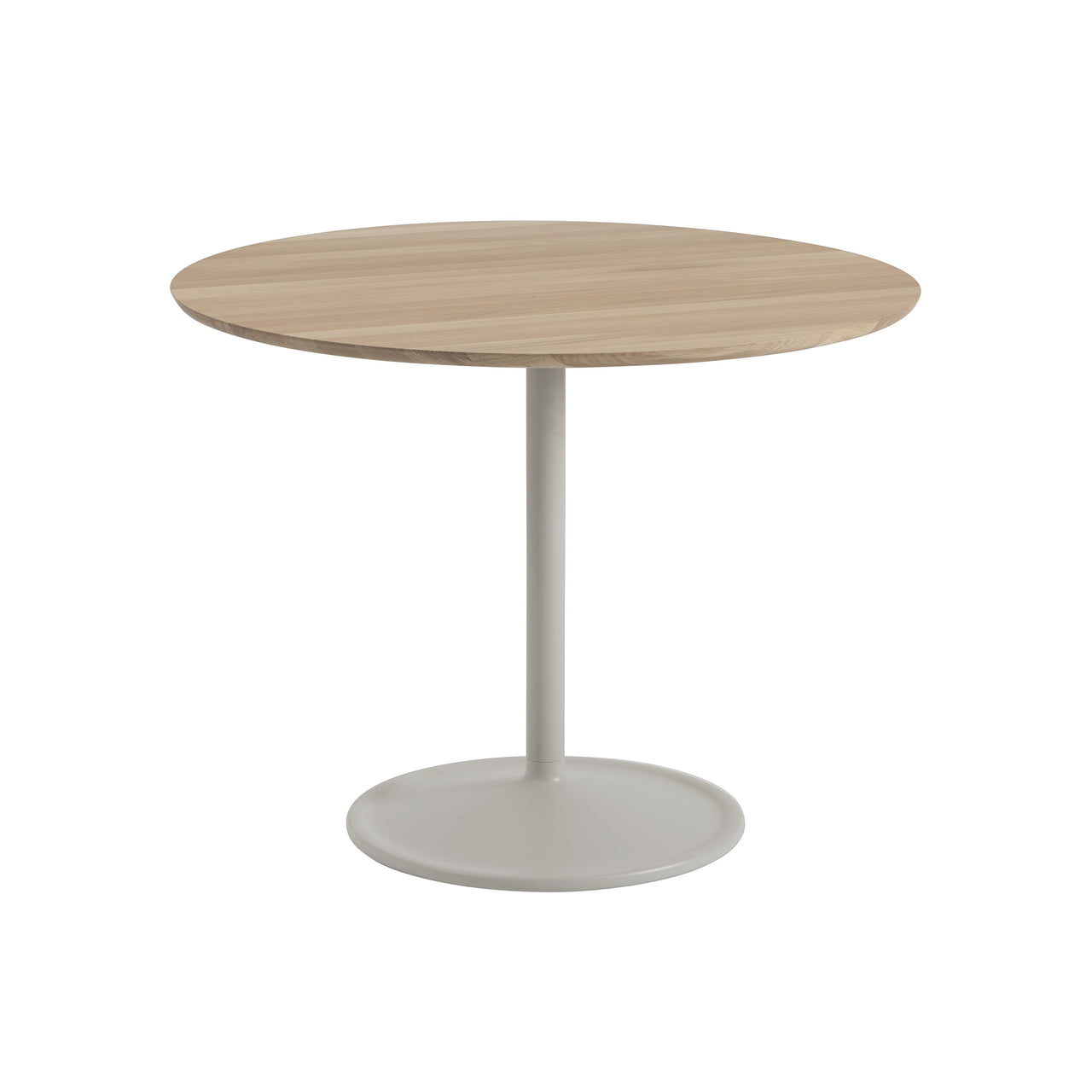 Soft Table: Low + Solid Oak + Grey