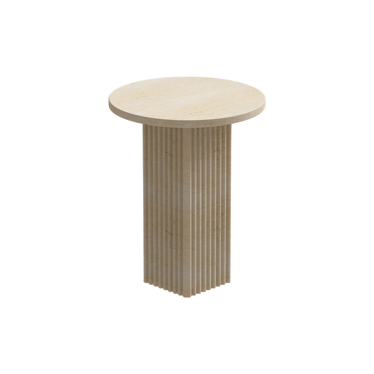 Soho Side Table: Travertine