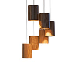 Solid Pendant: 6 + Cylinder + Walnut + White