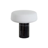 Solid Rechargeable Table Lamp: Nero Marquina Marble