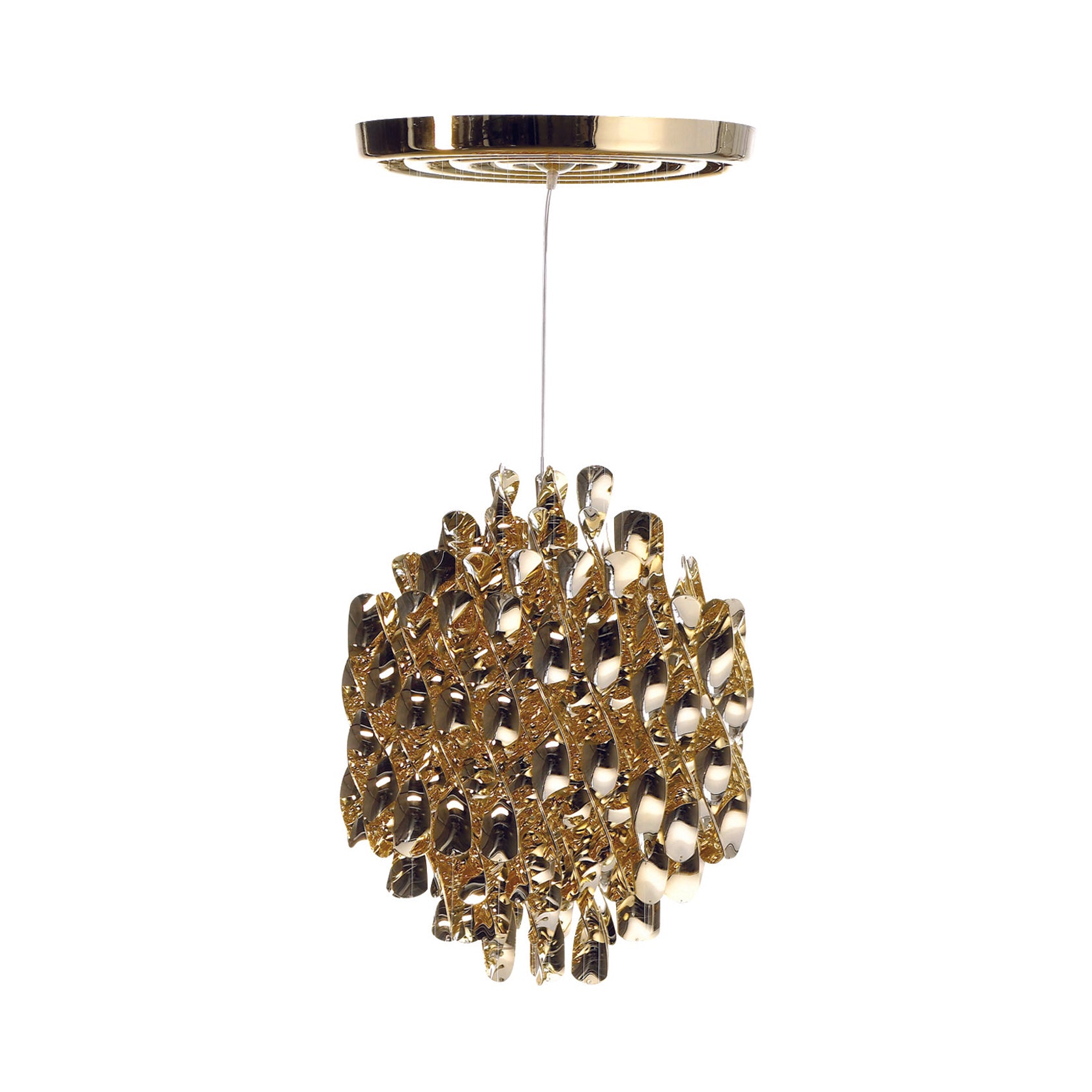 Spiral SP1 Pendant Light: Gold