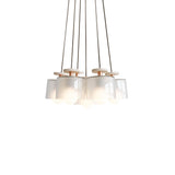 Spun Pendant Cluster: Frosted Glass + Matte White
