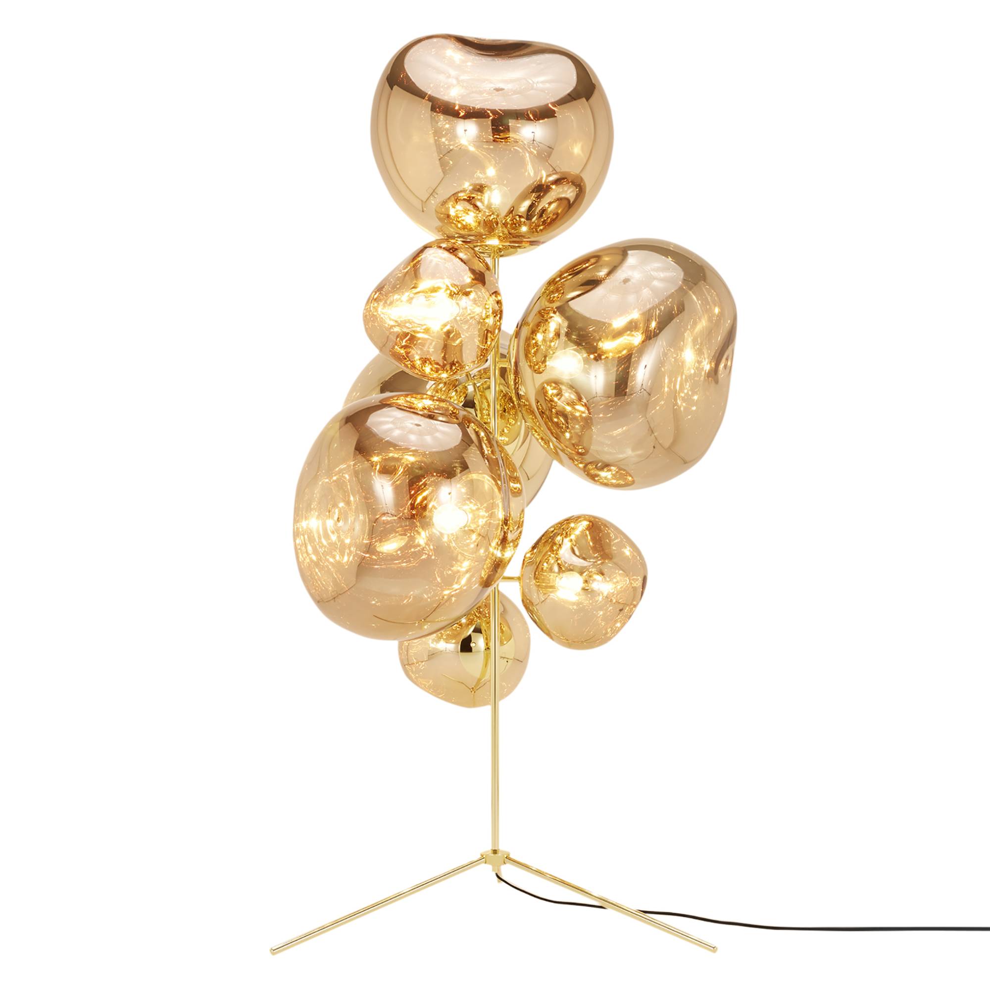 Melt Floor Chandelier: Gold