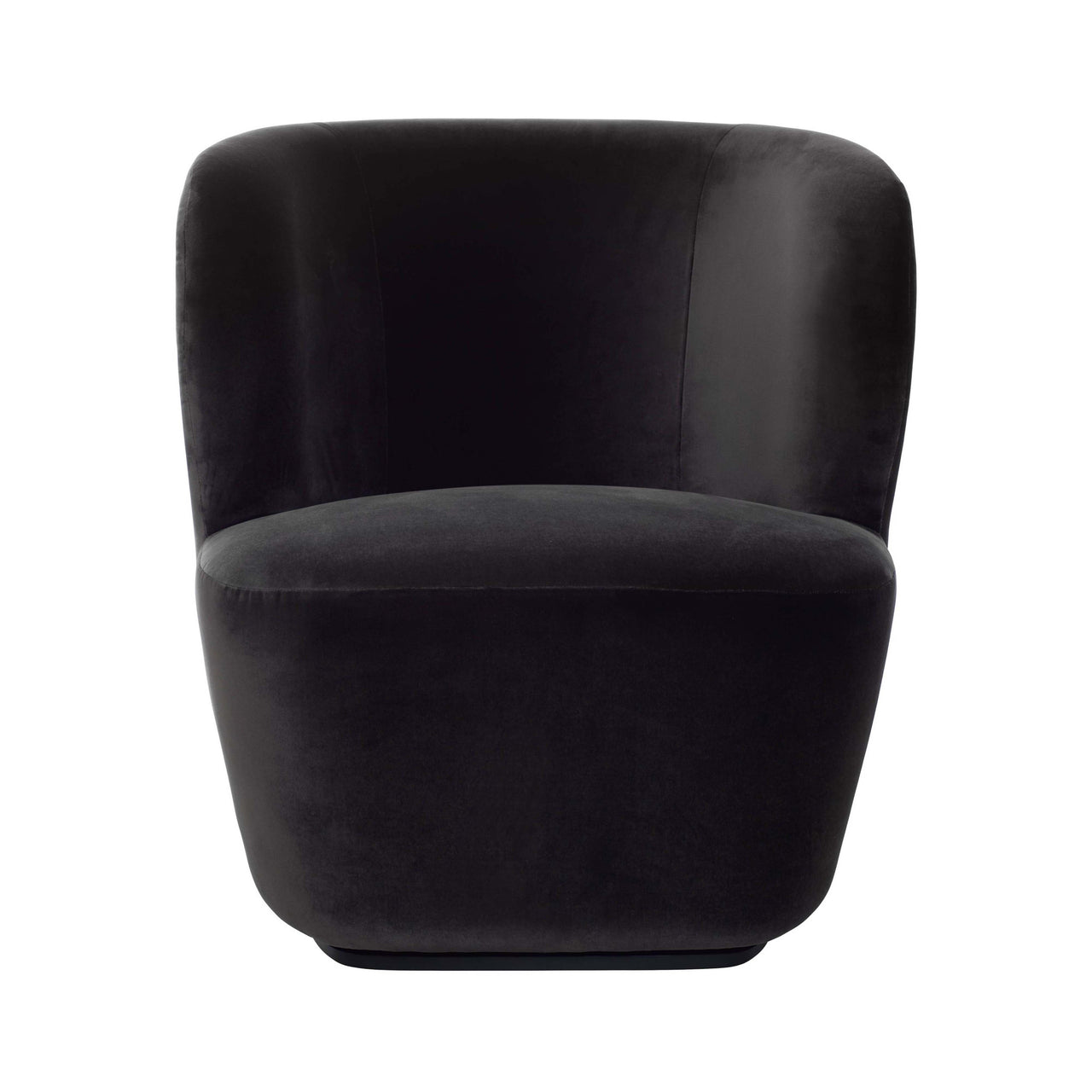 Stay Lounge Chair: Swivel + Black + Velluto