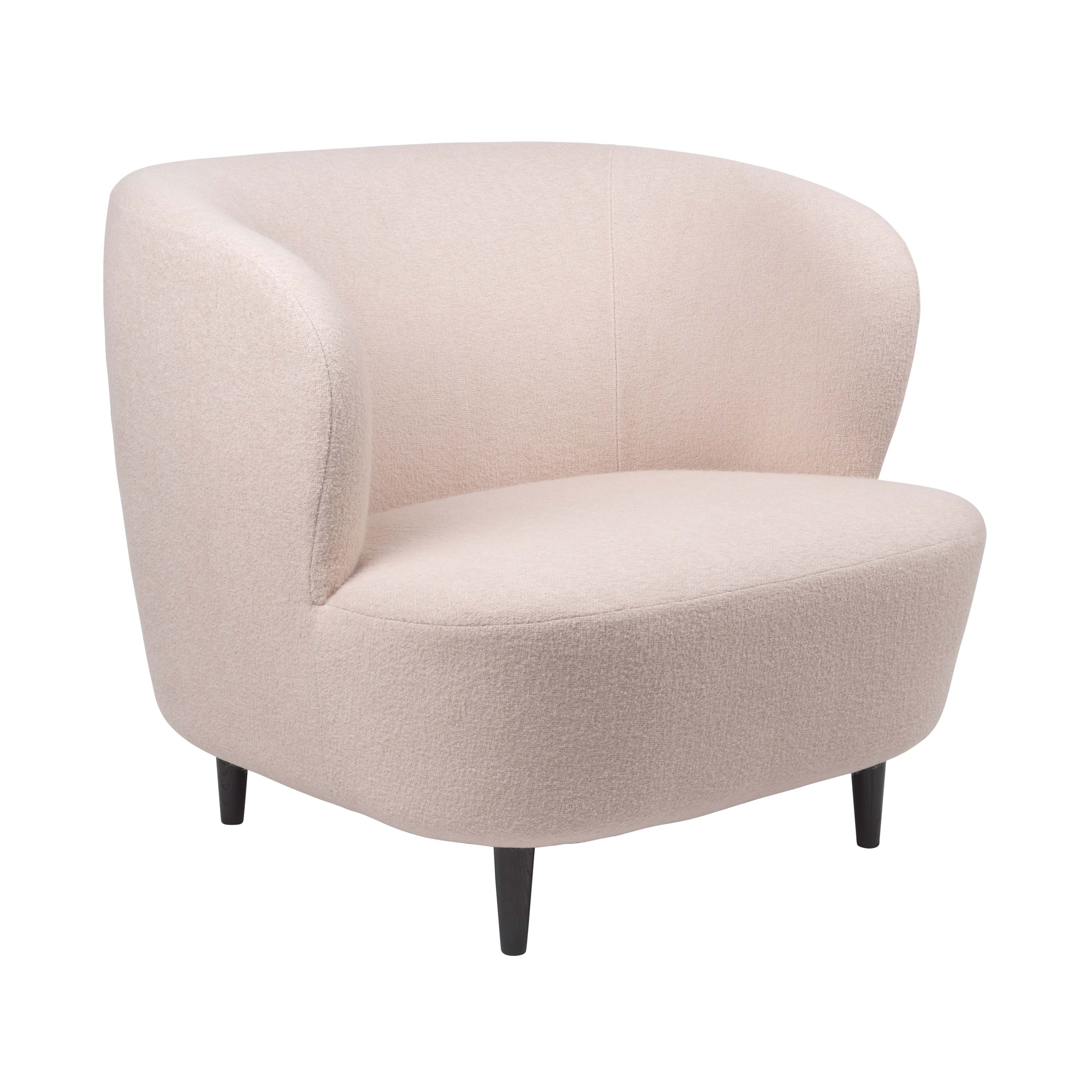 Stay Lounge Chair Large: Wood Base + Semi Matt Lacquered Black Stained Oak