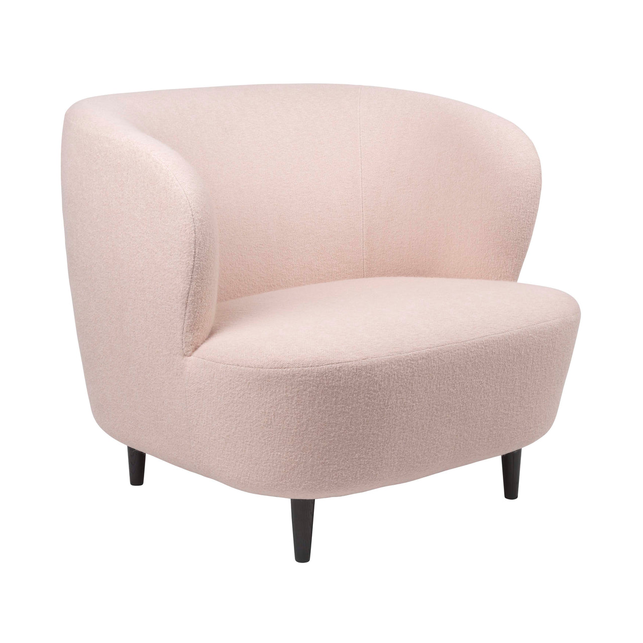 Stay Lounge Chair Large: Wood Base + Semi Matt Lacquered Black Stained Oak