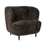 Stay Lounge Chair Large: Wood Base + Semi Matt Lacquered Black Stained Oak