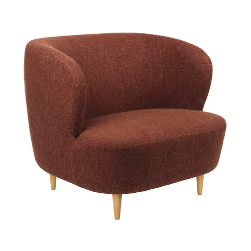 Stay Lounge Chair Large: Wood Base + Semi Matt Lacquered Oak