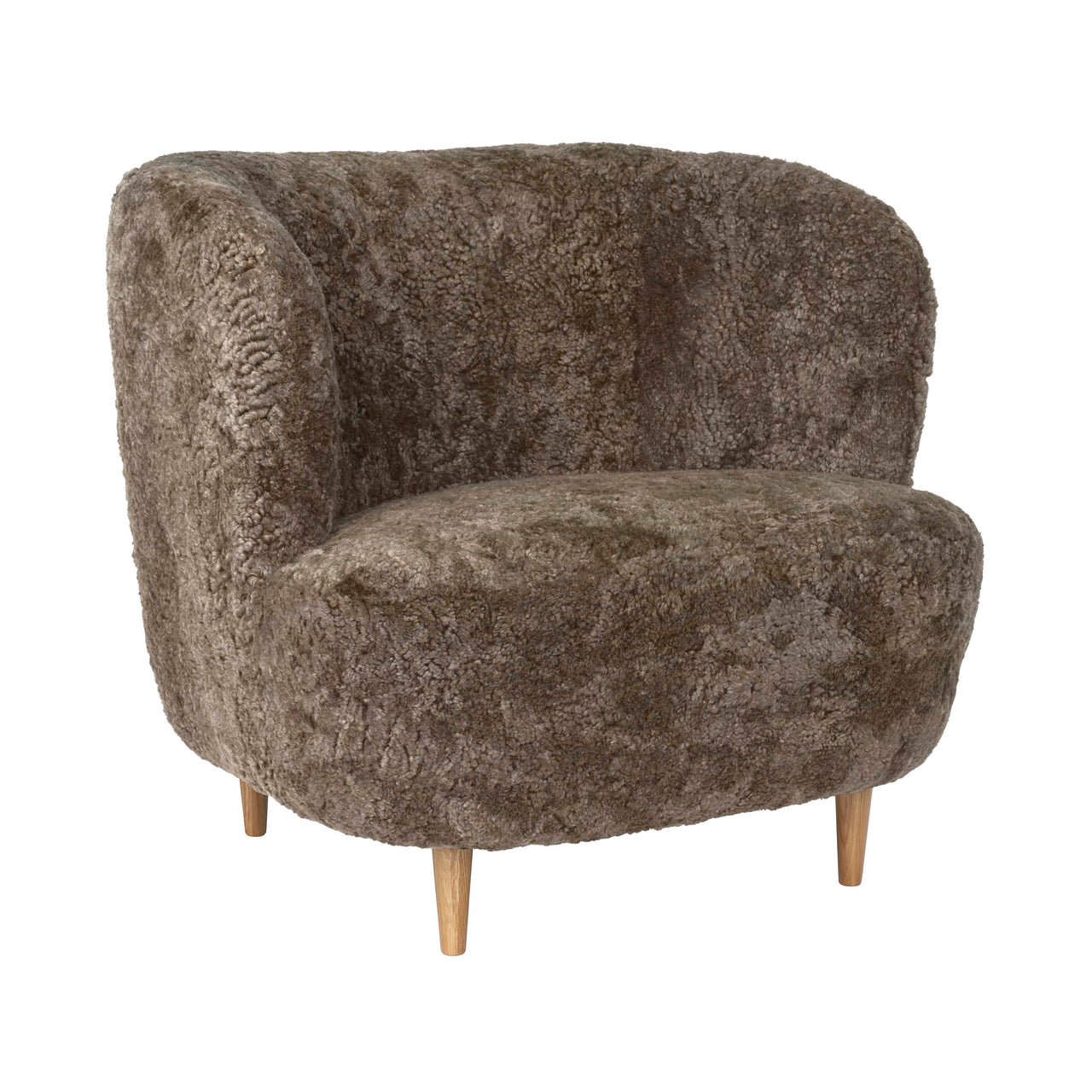 Stay Lounge Chair Large: Wood Base + Semi Matt Lacquered Oak