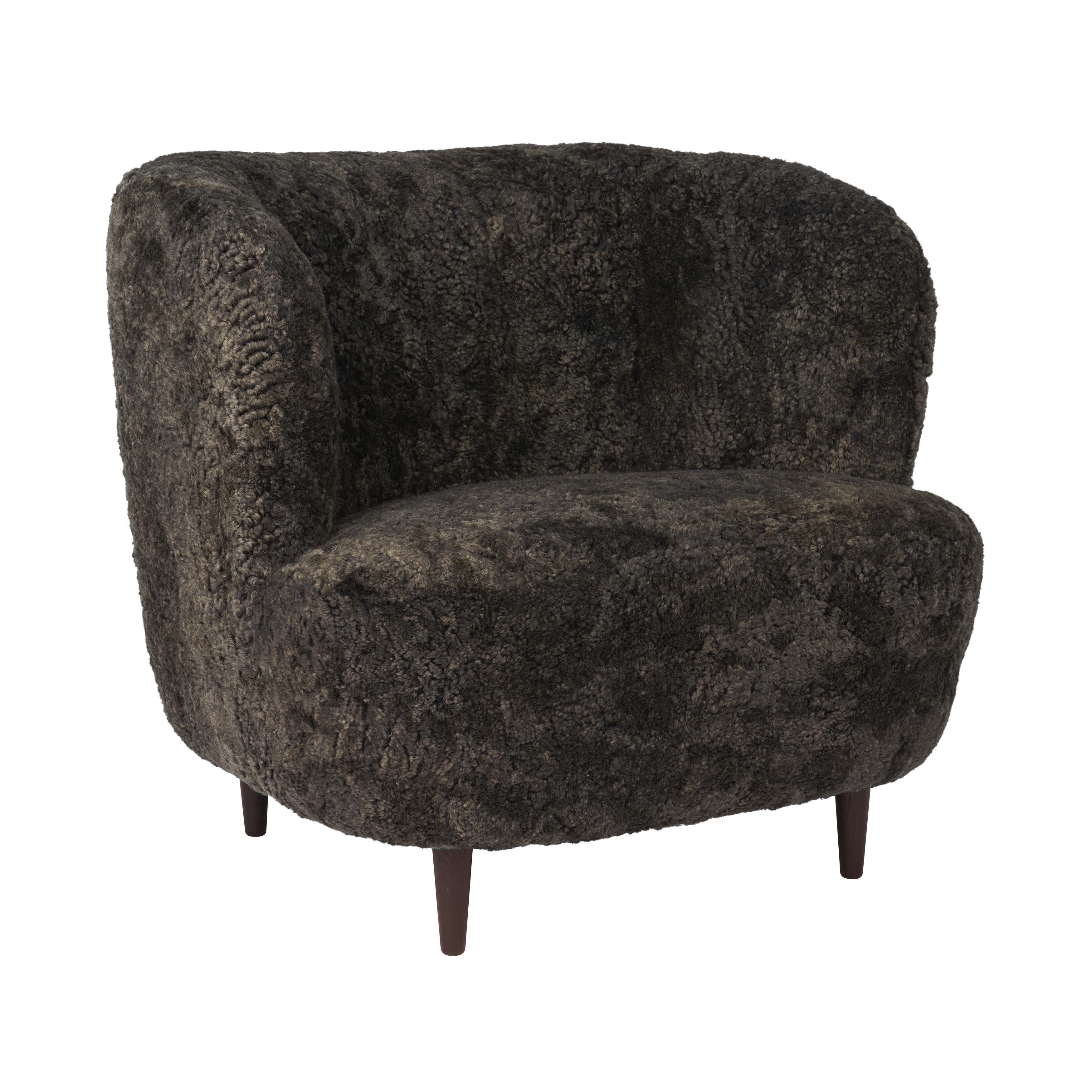 Stay Lounge Chair Large: Wood Base + Matt Lacquered Smoked Oak