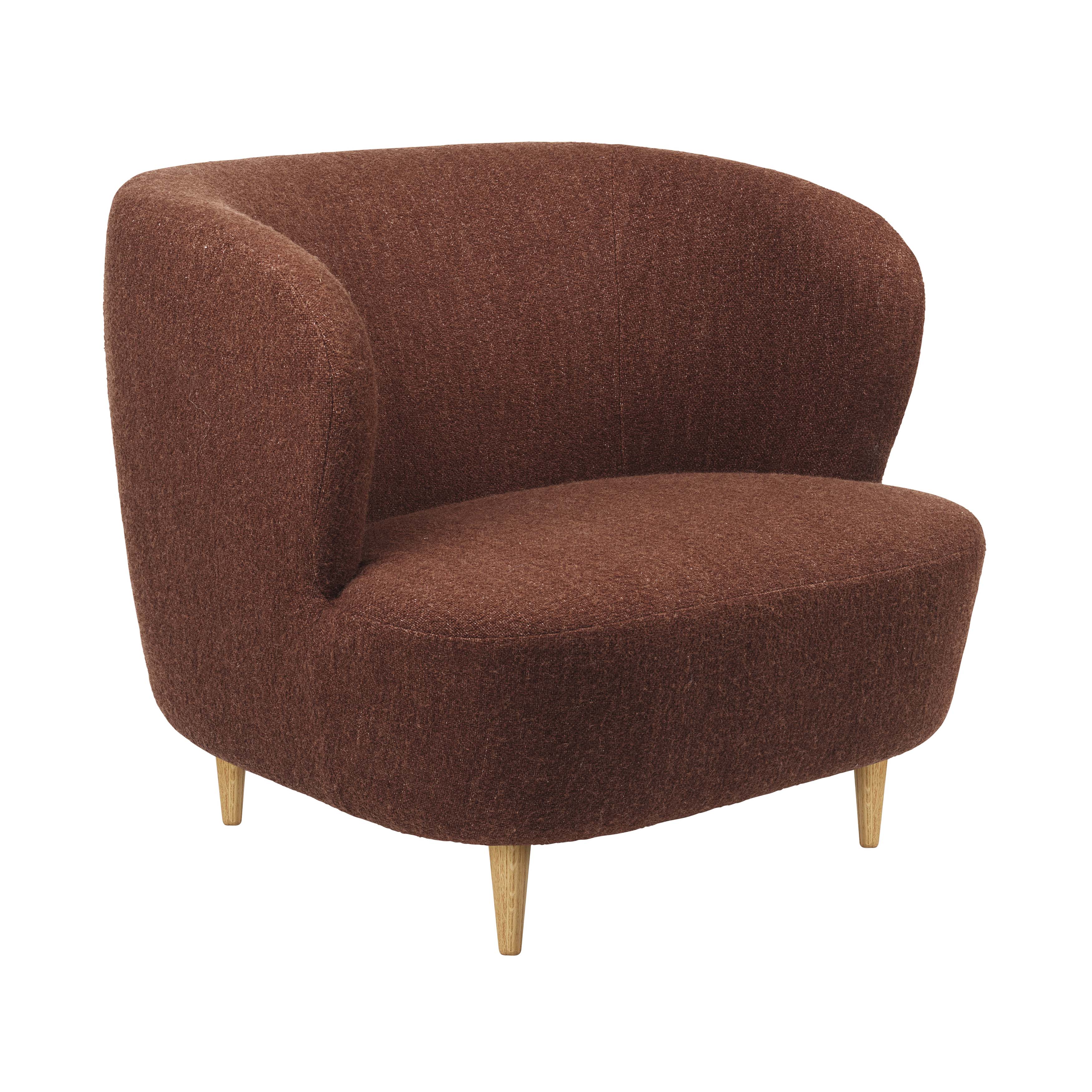 Stay Lounge Chair Large: Wood Base + Semi Matt Lacquered Oak
