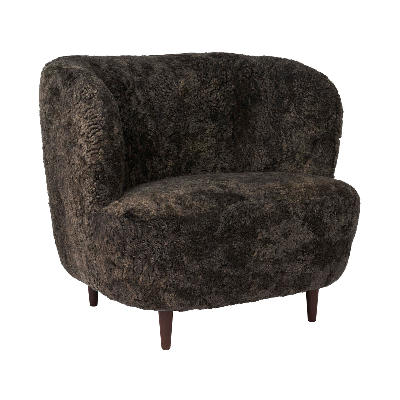 Stay Lounge Chair Large: Wood Base + Matt Lacquered Smoked Oak