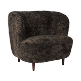 Stay Lounge Chair Large: Wood Base + Matt Lacquered Smoked Oak